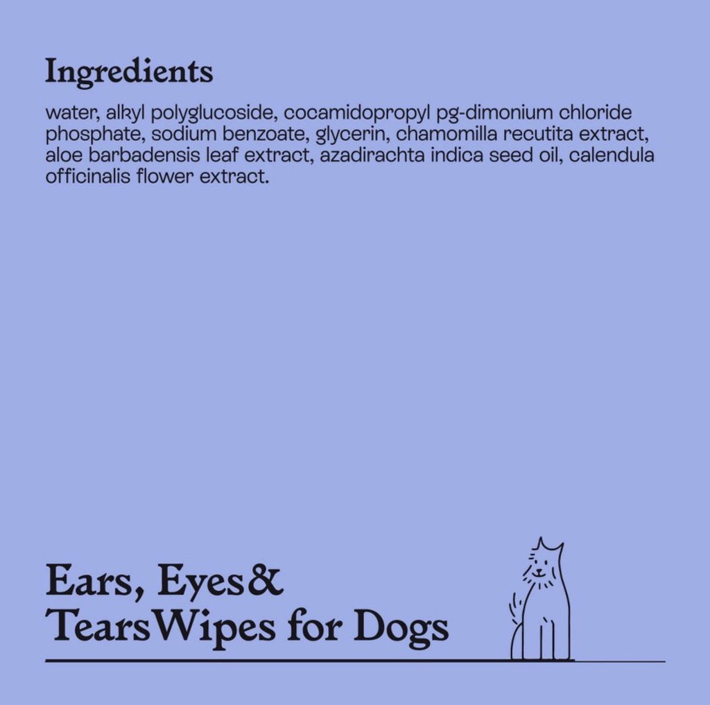 Ears, Eyes and Tears Dog Wipes - 60ct - Kindfull