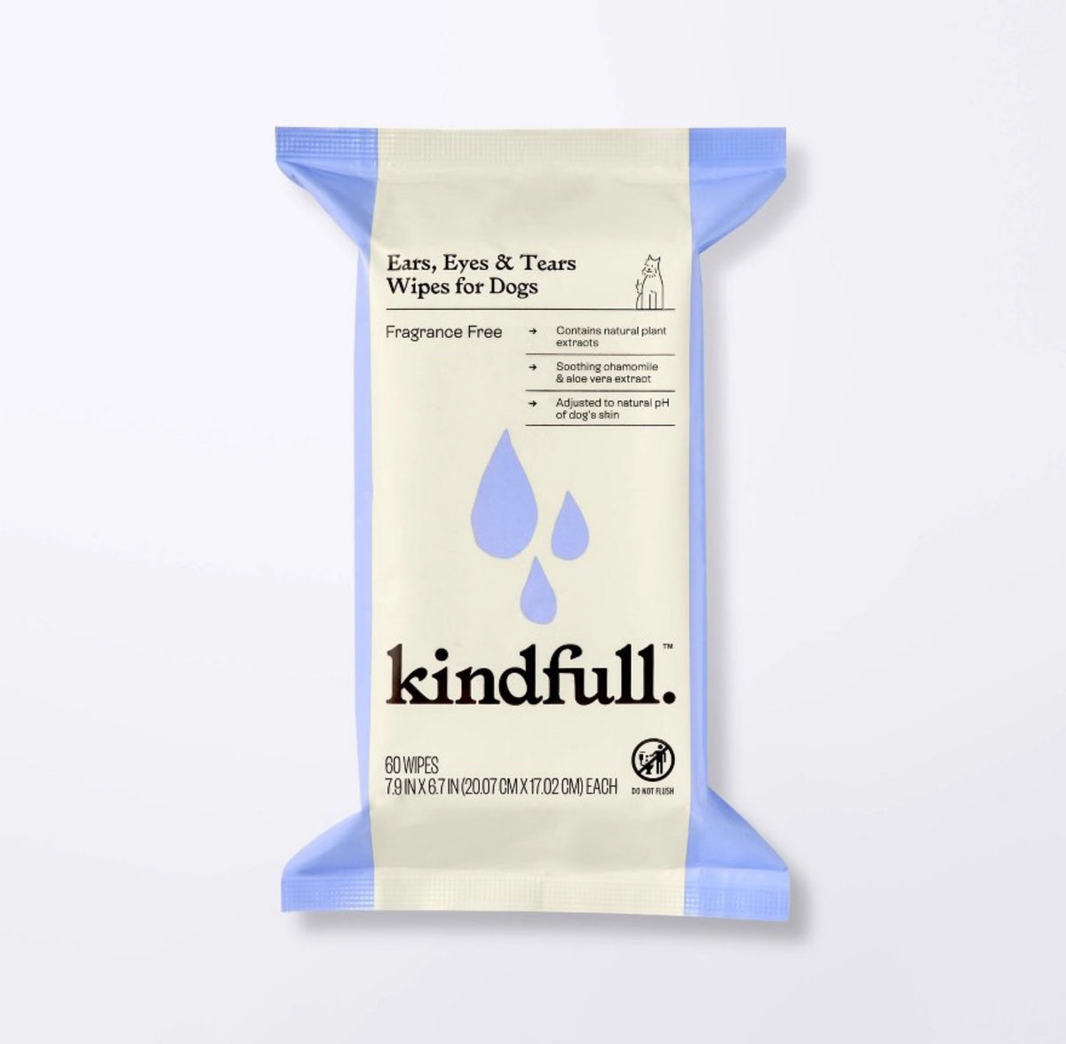 Ears, Eyes and Tears Dog Wipes - 60ct - Kindfull