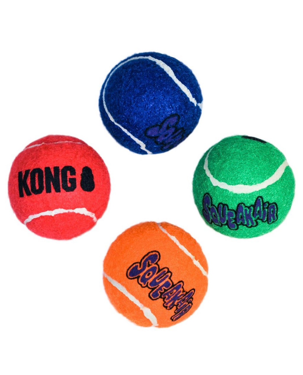 KONG SqueakerAir Tennis Ball Dog Toy - S - 4ct